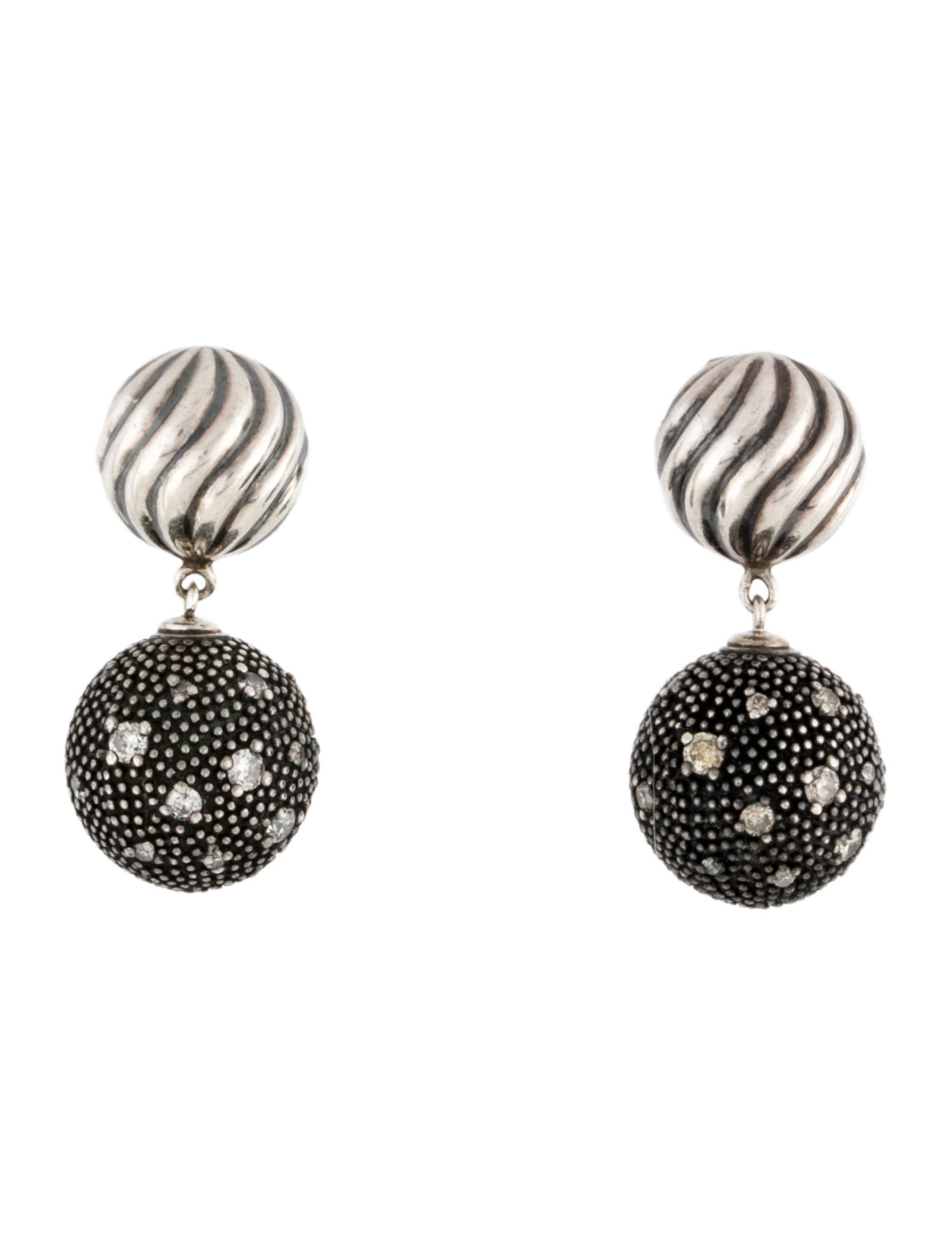 David Yurman Diamond Midnight Mélange Drop Earrings